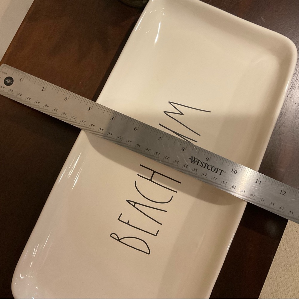Rae Dunn BEACH BUM Rectangle Platter Tray 🐚 - Picture 5 of 5
